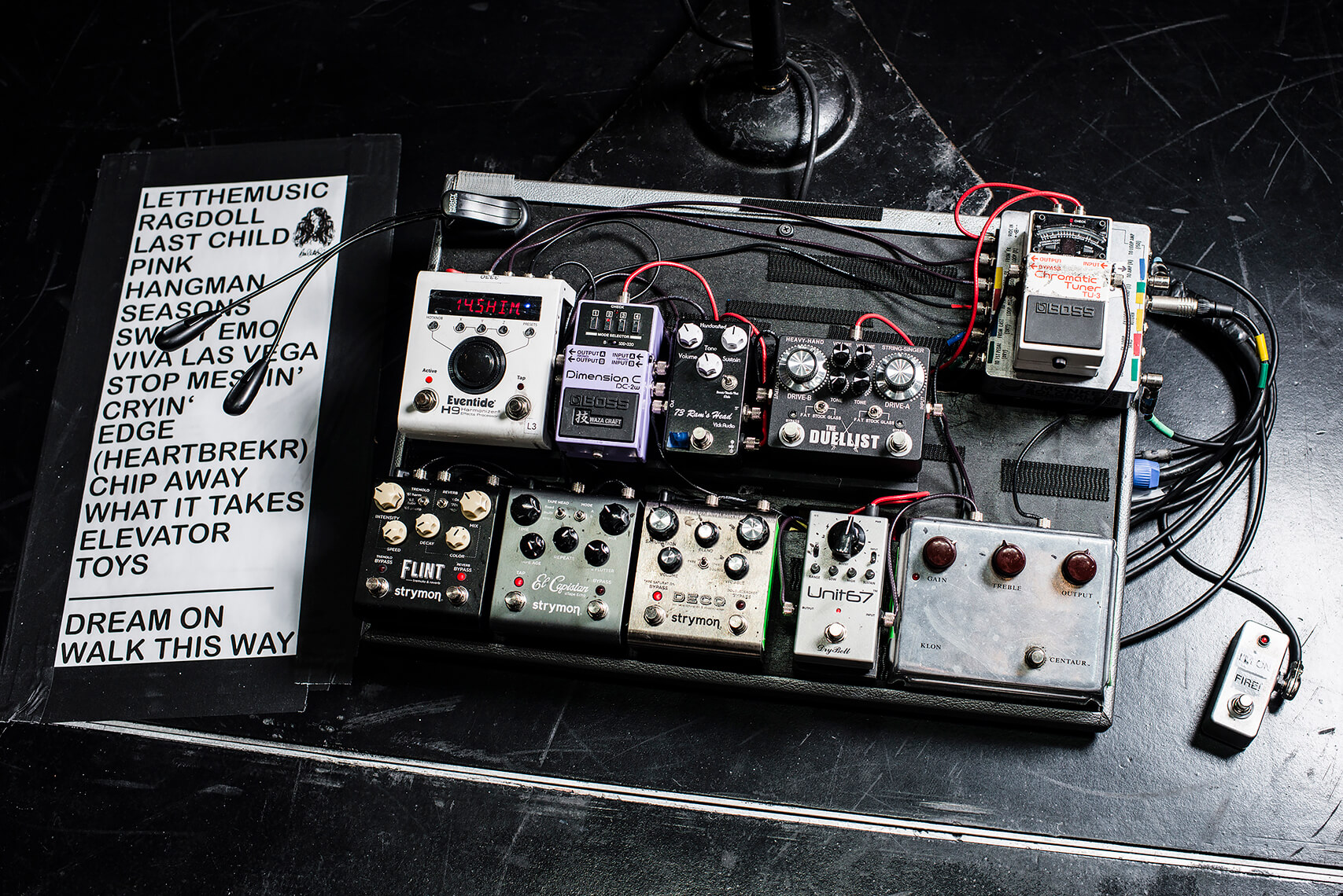 DryBell Unit67 on Brad Whitford's main pedalboard