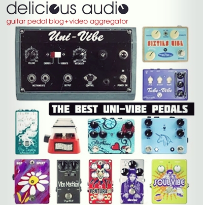 DryBell Vibe Machine V-2 guitar pedal ranked in the top 9 Uni-Vibe pedals by Delicious Audio