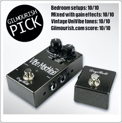 Vibe Machine V-2 guitar pedal received “Gilmourish Pick” 10/10 award