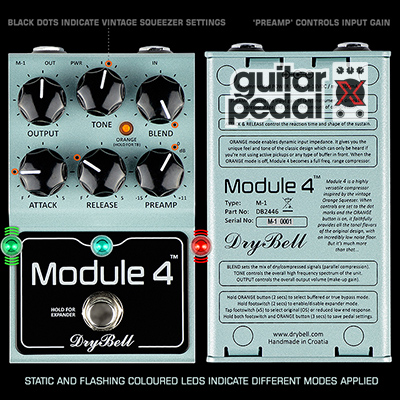 DryBell Module 4 compressor pedal review by GuitarPedalX
