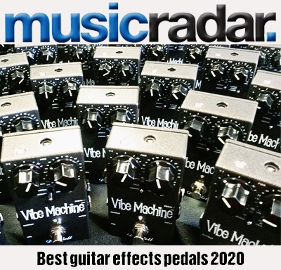 Vibe Machine V-2 guitar pedal on the Music Radar’s “Best guitar effects pedals of 2020” list