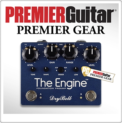 DryBell The Engine guitar pedal earned Premier Guitar's “Premier Gear” Badge