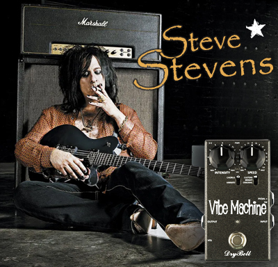 Steve Stevens using the DryBell Vibe Machine V-2 guitar pedal