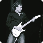 Derek Metz, guitar player, expressing satisfaction with The Engine pedal in his testimonial.
