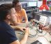 DryBell Guitar Effects team developing production testing procedures.